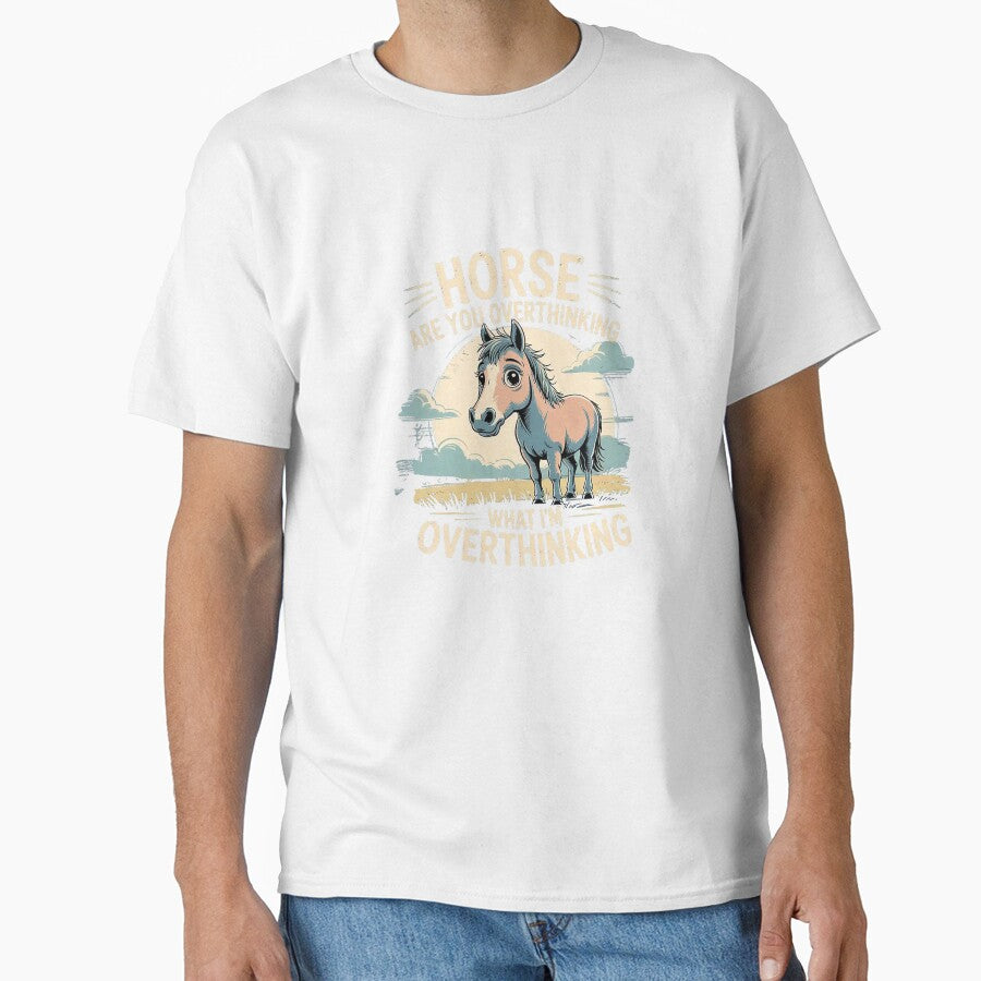 Horse are You Overthinking What I'm Overthinking Premium Tri-Blend T-Shirt by gidget-gadget