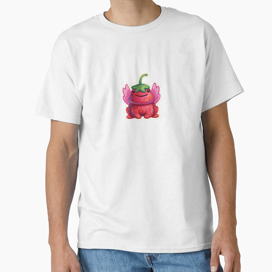 Cute Strawberry Frog  Cottagecore Kawaii Animal by FaliushART