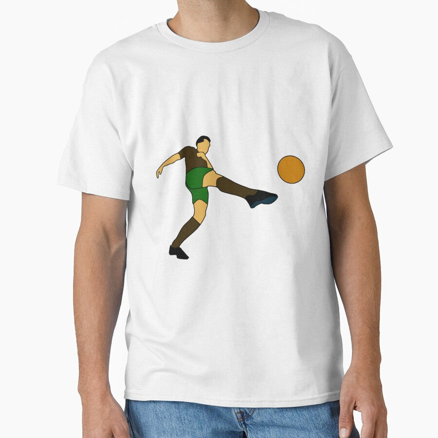 Dynamic Soccer Kick - Minimal Football Player Action Art by Rangmanch