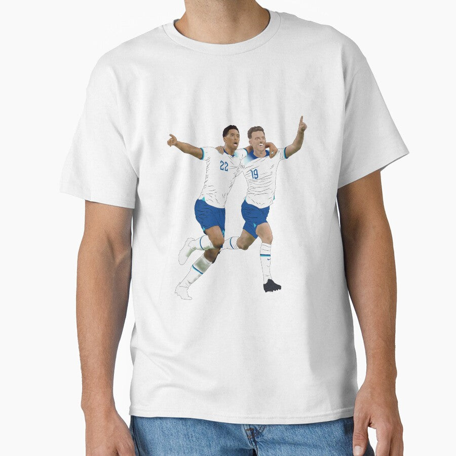 Bellingham Mason Mount England Goal Celebration Minimalist by Hevding