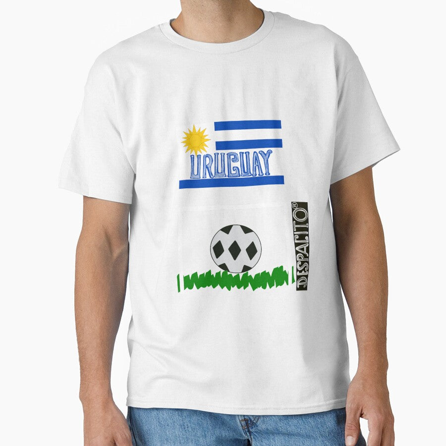 Despacito® Official Distressed Text Uruguay Flag Futbol Soccer Ball by lovemedespacito