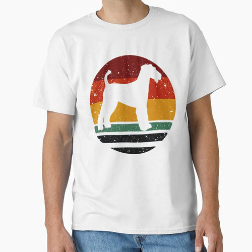Airedale Terrier Vintage Retro Dog Mom Dad Tee Gift Love by BargerStore
