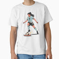 90s Nostalgia Minimalist Girl Kicking Football | Women's Soccer Enthusiast Design by Tecnofa