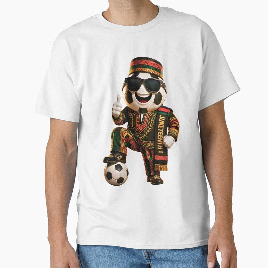 Juneteenth Soccer Mascot Cultural Football Cartoon Graphic by ArtSpark Studio