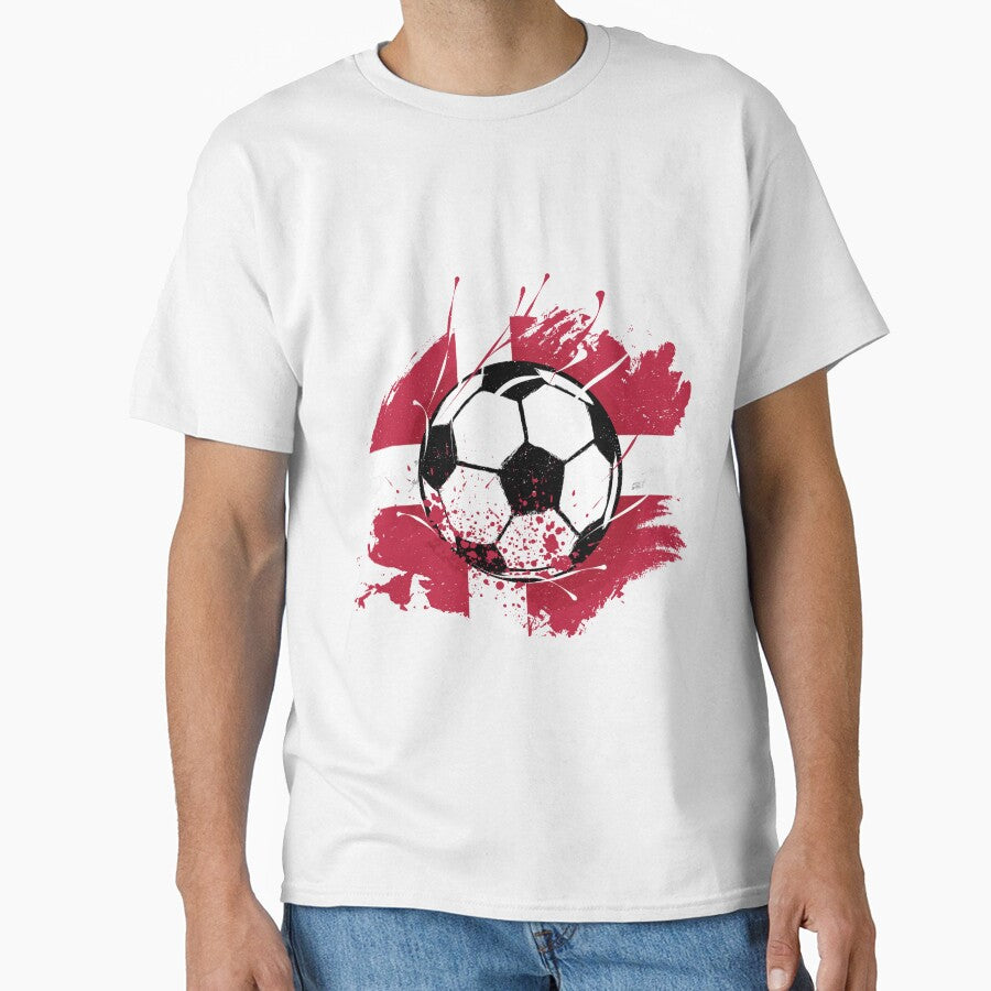 Denmark Football Denmark Flag Grunge Soccer Fan by Designer-Girl