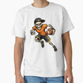 Skeleton Football Player holding ball by marfanna