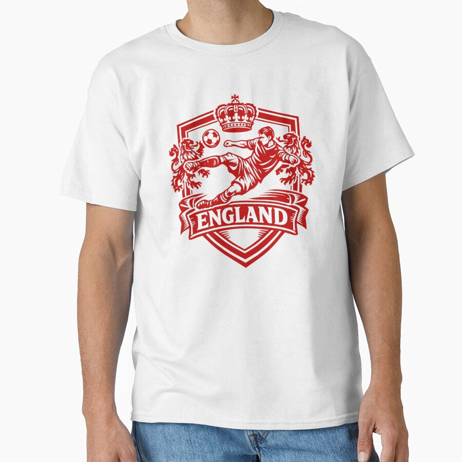 England Football Crest Kick Design | Vintage Soccer Badge | UK Football Fan Artwork by JonelCrafts