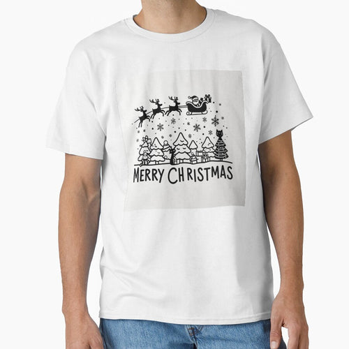 001 Merry Christmas in Black And White by Alexis Art Collection