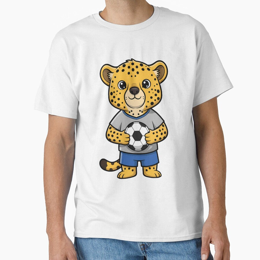 Cute Cheetah Soccer Player Cartoon by k3rstman1