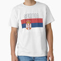 Serbia National Sports Design - Distressed Srbija Flag by merchhost