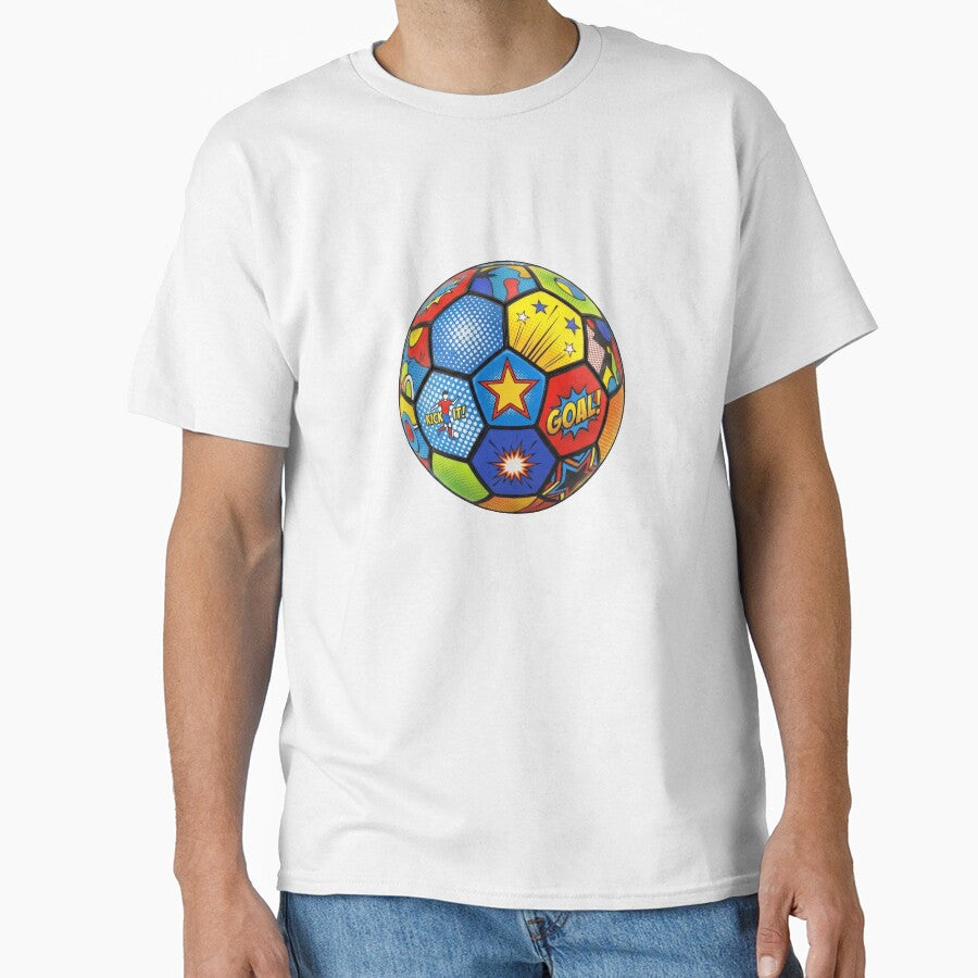 Comic Book Pop Art Soccer Graphic Retro Halftone Design by Terry Bain