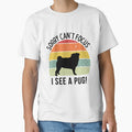 Cute Retro Sunset Pug lover design - black text by 29Bumblebee