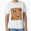 Dahlia palm flower pattern a watercolor orange by Yana Mustafina | Boho Soulful Designs
