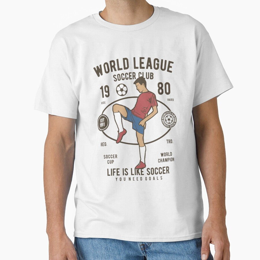 World League Soccer Club – Retro Vintage Sports Poster by ROHIT GUPTA