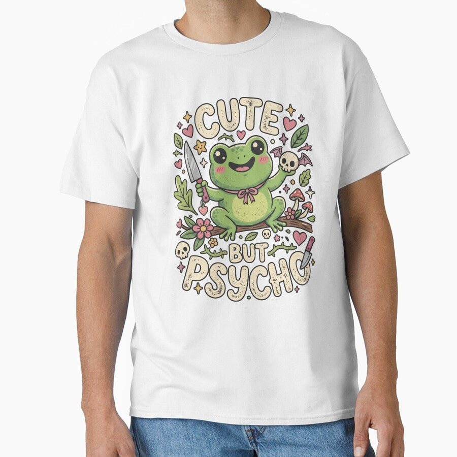 Cute But Psycho Frog - Creepy Cute Goblincore Aesthetic by Arts Paradise