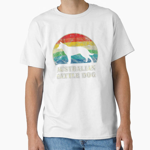 Australian Cattle Dog Vintage Style Dog Tee Gift Love by BargerStore
