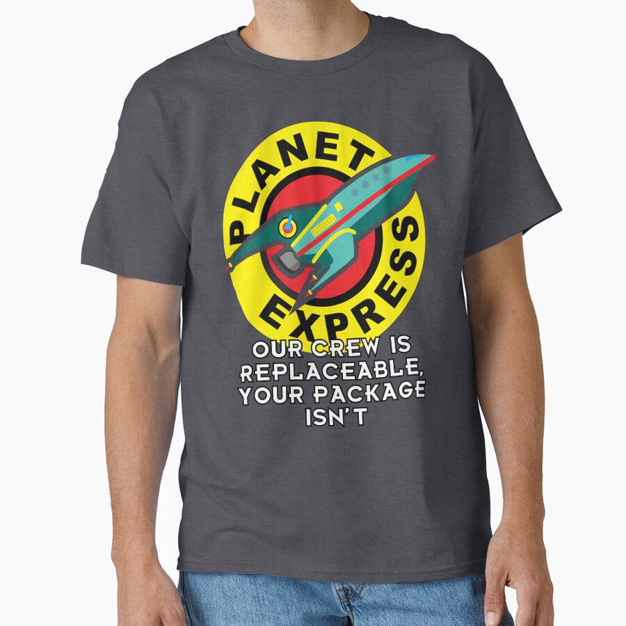 "Our Crew Is Replaceable, Your Package Isn’t" Shirt – Futuristic Space Delivery Parody Tee by Retro-Realm