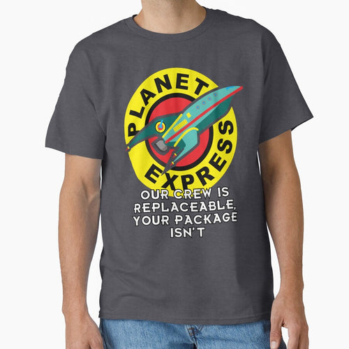 "Our Crew Is Replaceable, Your Package Isn’t" Shirt – Futuristic Space Delivery Parody Tee by Retro-Realm