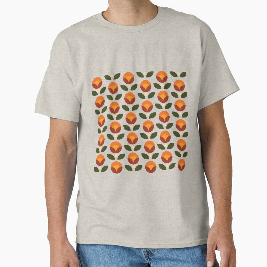 Retro Warm Flower Bud Pattern by kjeppson