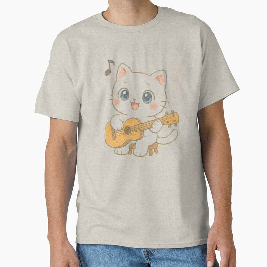 Singing Cat with Guitar, Purrfectly Musical Vibes, cat lover by johnnie2749