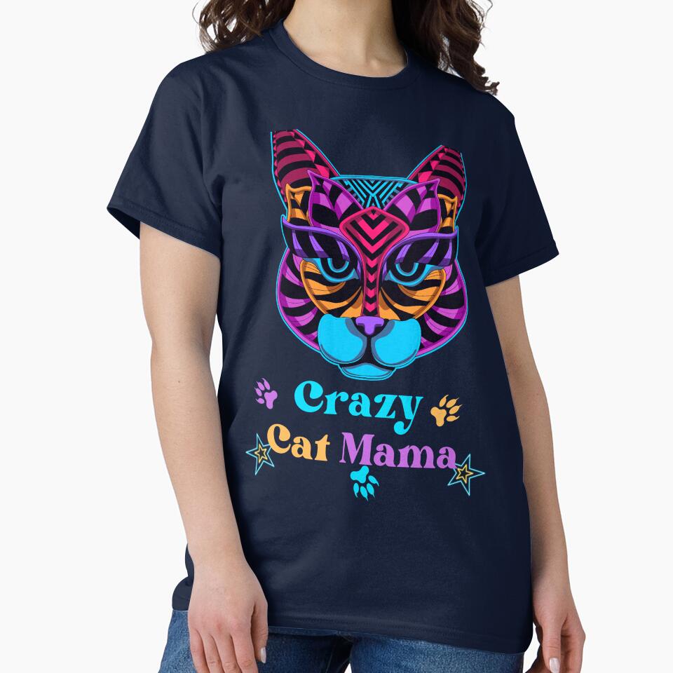 Crazy Cat Mama Illustrated Digital Design by mangaworldart