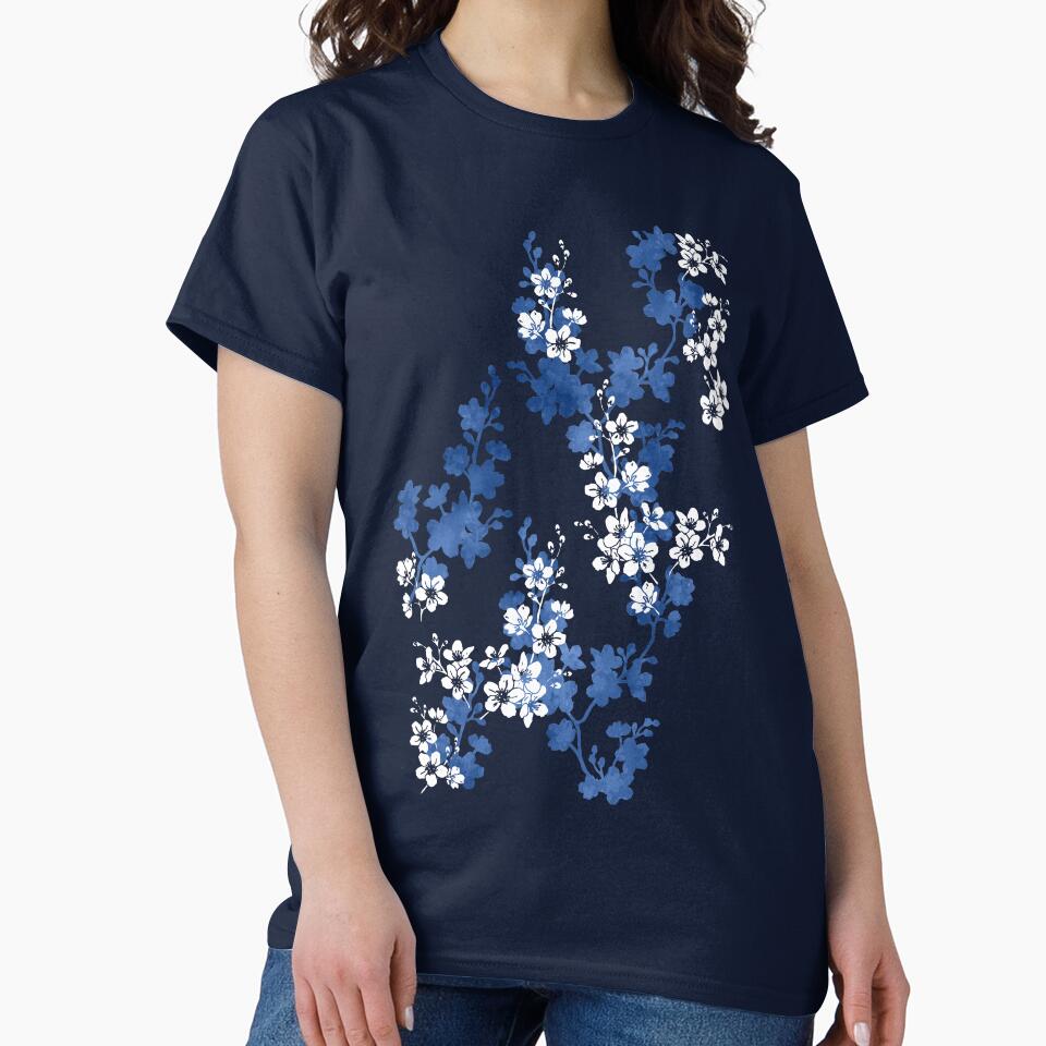 Sakura blossom in deep blue by adenaJ