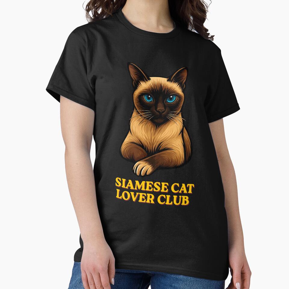 Siamese Cat Lover Club Blue Eyes Cat Owner Gift Shirt by GigaFactory