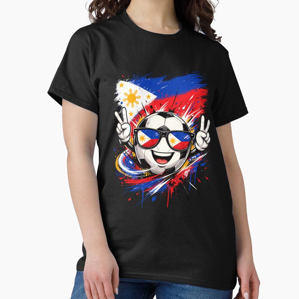Philippines Flag Soccer Ball Filipino Football Fan Cartoon Design by kiralynstration