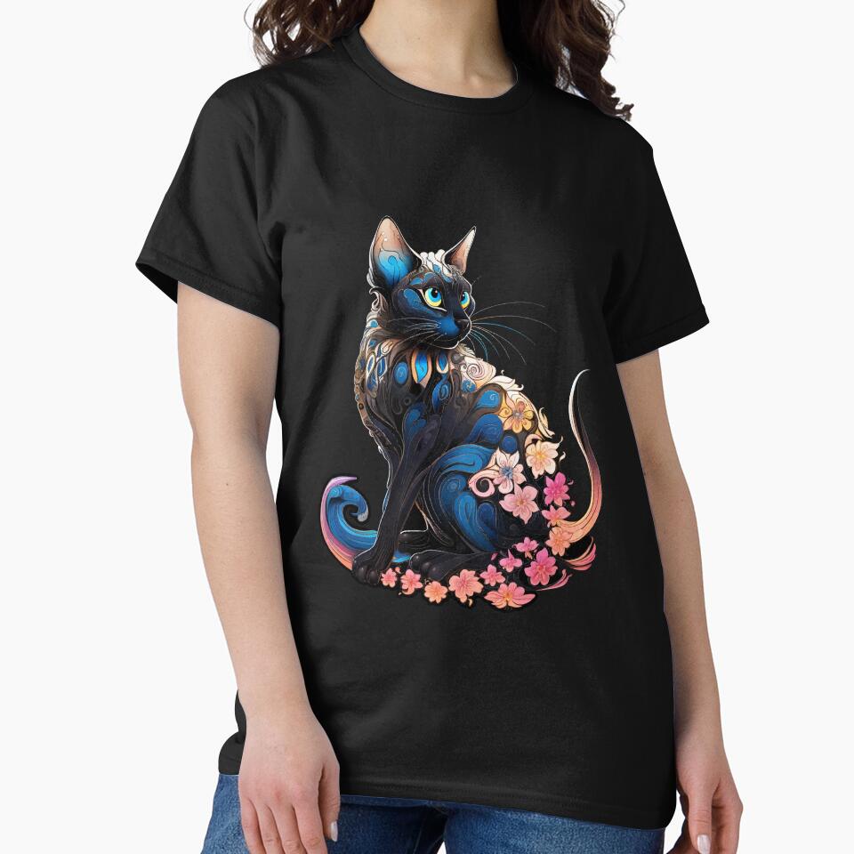 Siamese Cat With Flowers by VelvetRoom