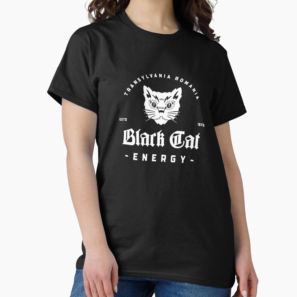 Black Cat Energy-black anime cat by RMPtees11
