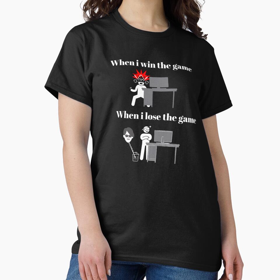 When I win the game VS when I lose the game – Test based illustration design – White text by Nemesiscrowd