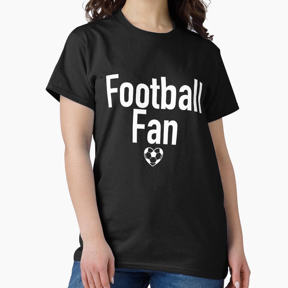 Football Fan Heart Typography White by Anne97s