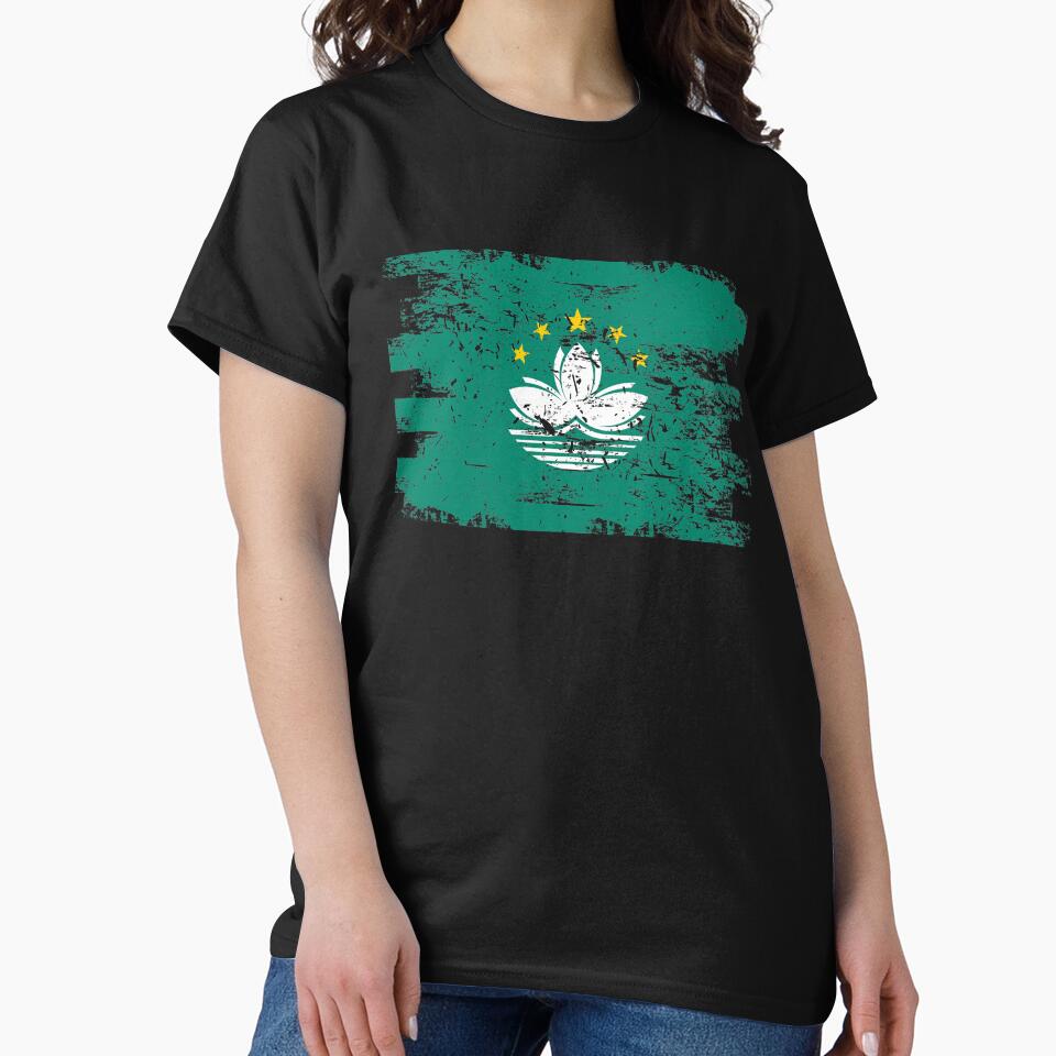 Macau Shirt Gift Country Flag Patriotic Travel Asia Light by threadsmonkey