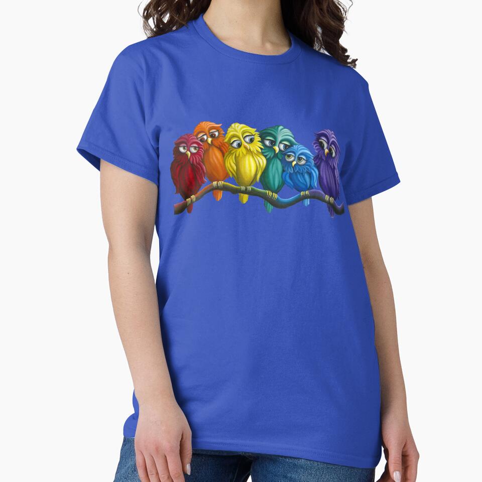 Rainbow Owls by thaddeus-art