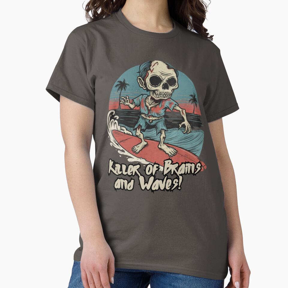 Surfing Zombie, killer of waves and brains, surf by Meandmyshop