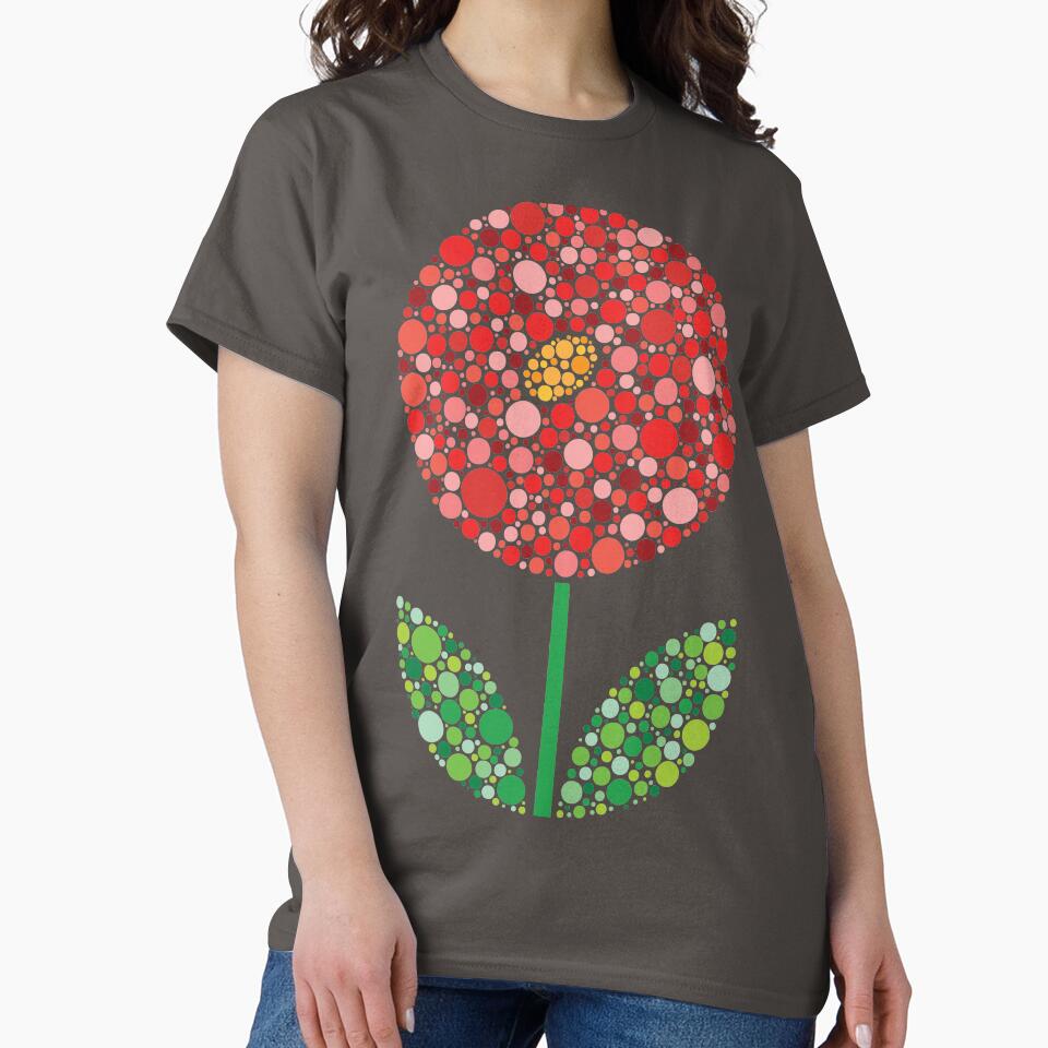 Simple Round Red Dot Flower by kjeppson