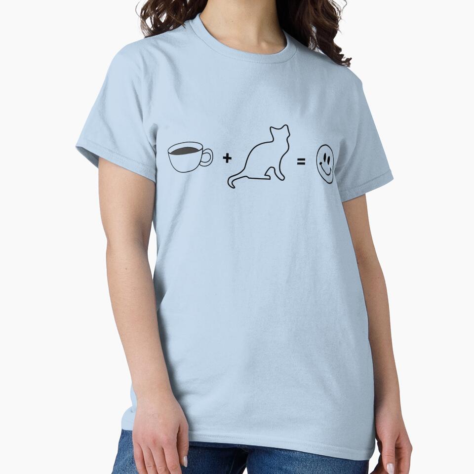 Coffee + Cat = Happiness Funny Cat by Sachie's Studio