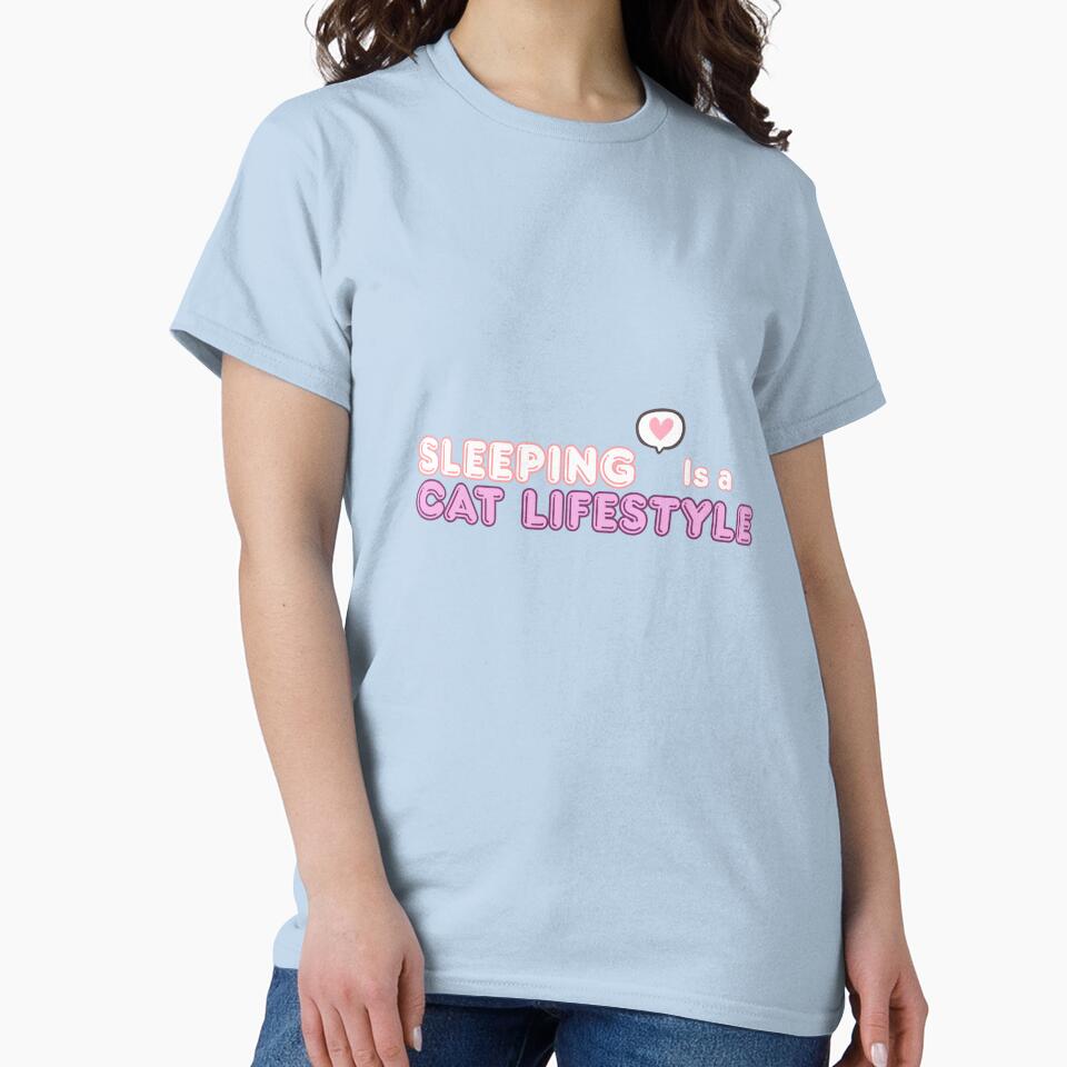 Sleeping is a Cat Lifestyle Funny Cat Lover Design | Cute Cat Gift Idea by CuteVibesStudio