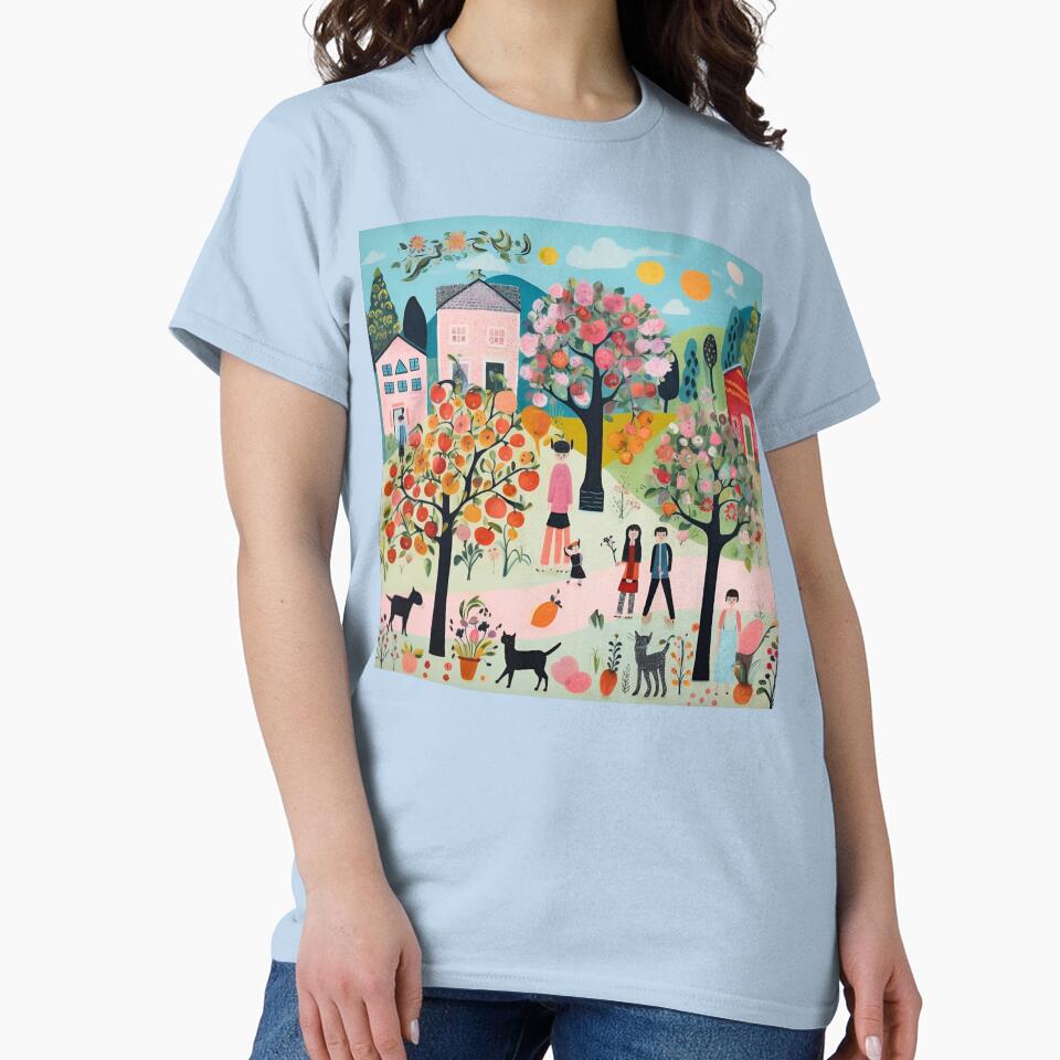 Folk Art Orchard Village by Neika Shimm Designs
