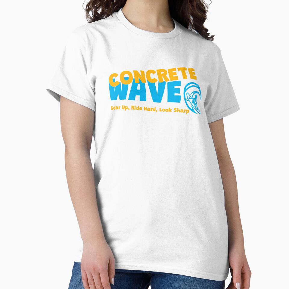 Concrete Wave Surf T-Shirt by OzworldHub