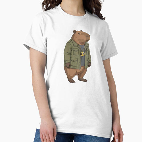 Chill Capybara Peace Sign Swagger by SweetLog