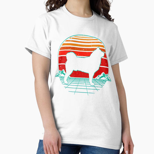 Akita Dog Puppy Retro Vintage Sunset Tee Gift Love by BargerStore