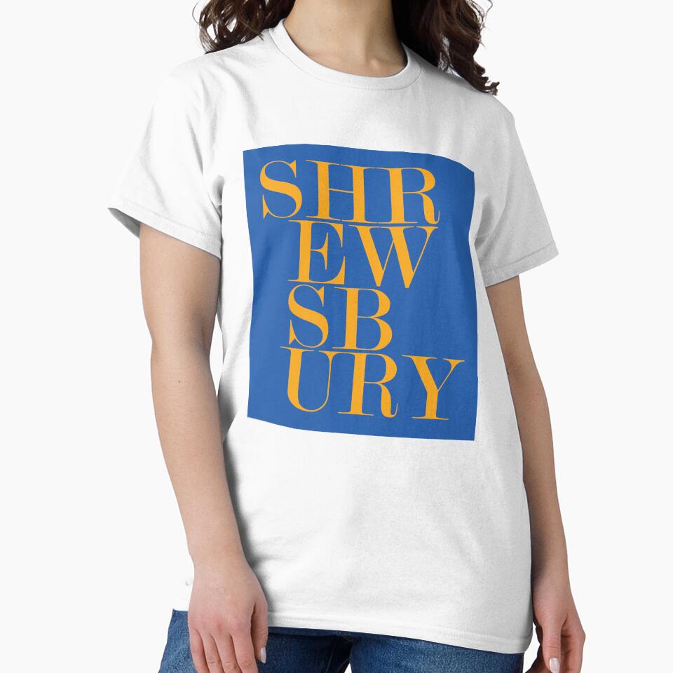 Shrewsbury UK Town Typography Minimalist Artwork by kakarikihill