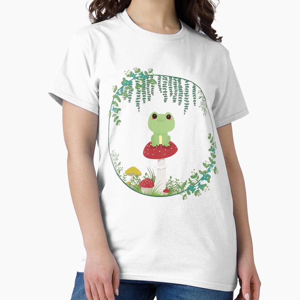 Cottagecore Aesthetic Kawaii Frog Goblincore Cute Mushroom by vuhieustore