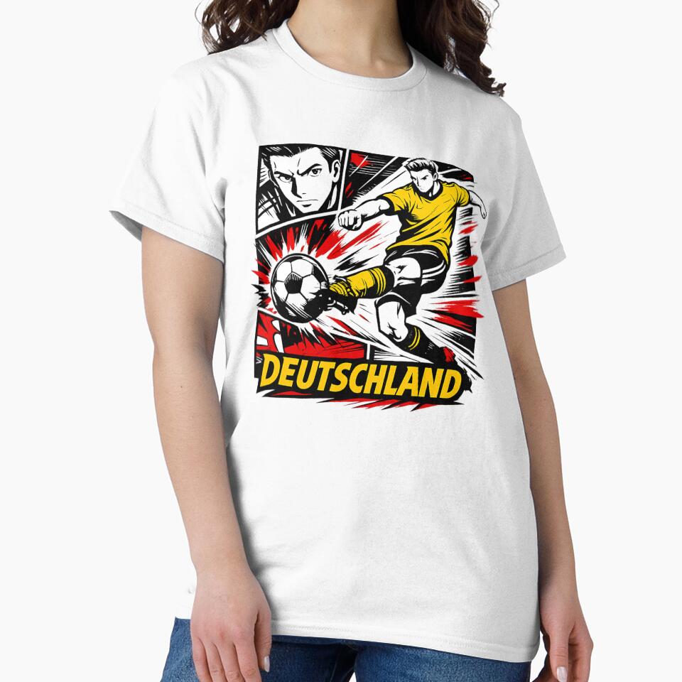 Germany Soccer Anime Streetwear – Deutschland Football Kick Graphic – Bold Street Style Sports Design by JonelCrafts