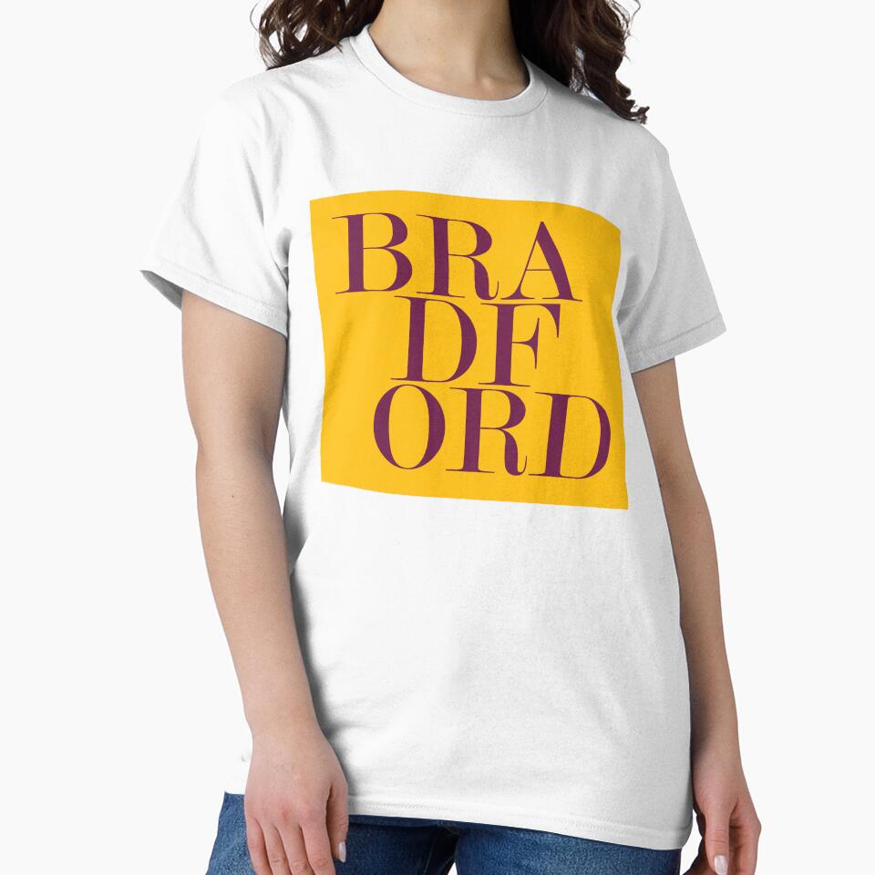 Bradford UK City Typography Minimalist Patriotic Travel Souvenir by kakarikihill