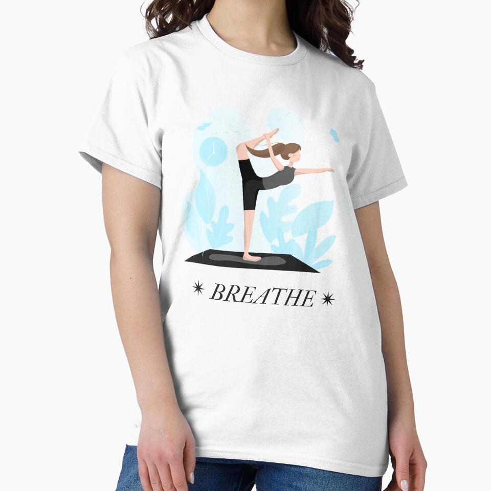Unique Yoga Poses Classic T-Shirt by HalasDesign