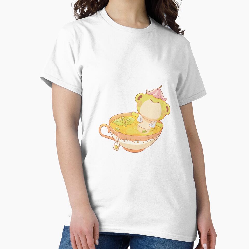 Teacup Frog Sticker by peuoie