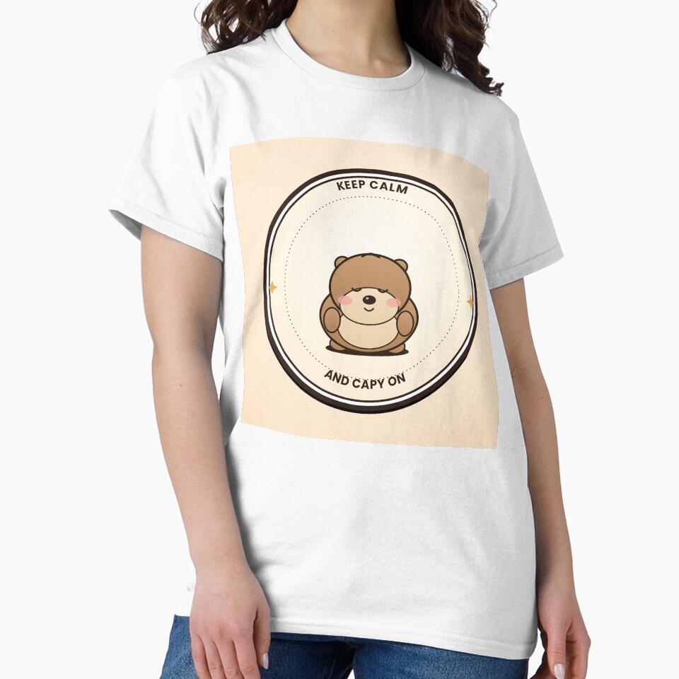 Keep Calm and Capy On | Cute Kawaii Capybara | Funny Positive Animal Quote by SLAYTHESPACE
