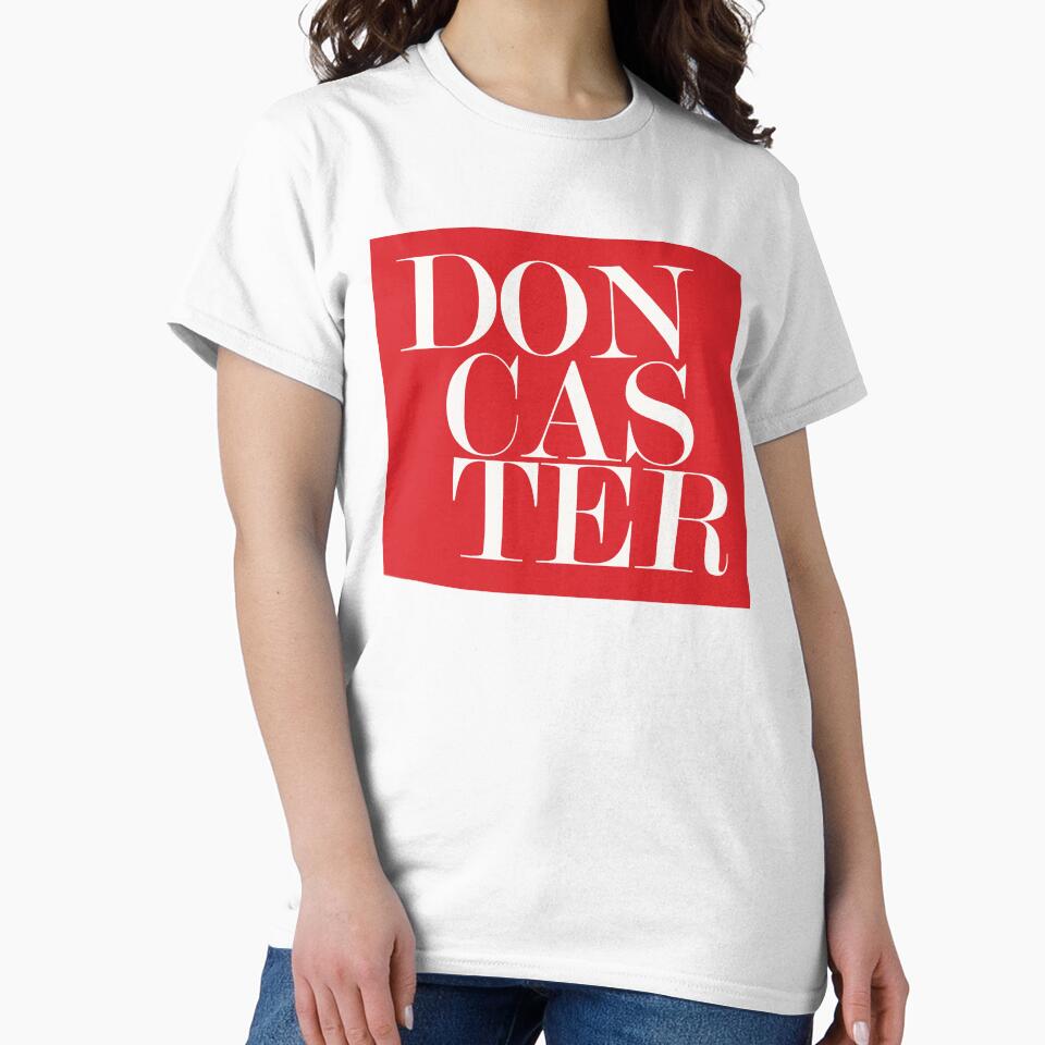 Doncaster (Red) Typography Minimalist Patriotic Travel Souvenir by kakarikihill